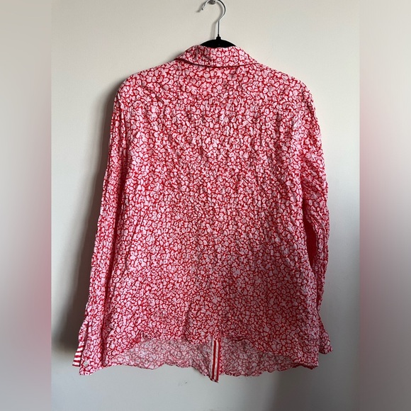 J. McLaughlin Red Button-down Blouse Size L - Picture 9 of 9